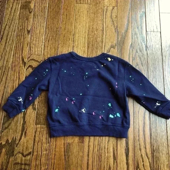 Ralph Lauren Boys 18M Navy Blue Sweater w/Paint Splatter Print Design - Picture 7 of 7